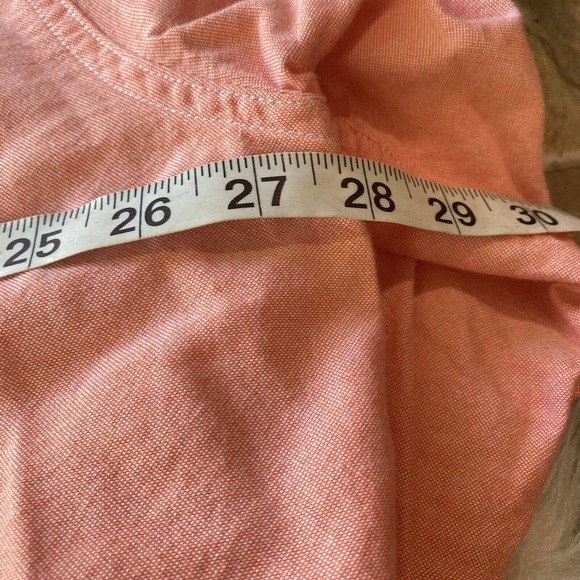 Mens Chaps Easy Care Long Sleeve Coral Button Front Shirt Size XXL 2XL Preppy - Picture 7 of 9